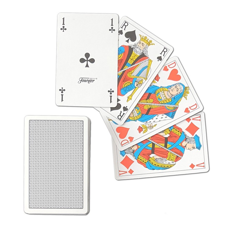 Cartouche Réf 900 Standard Fournier - 12 jeux - 55 cartes (52 cartes + 3  jokers) - QUALIJEUX